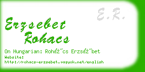 erzsebet rohacs business card